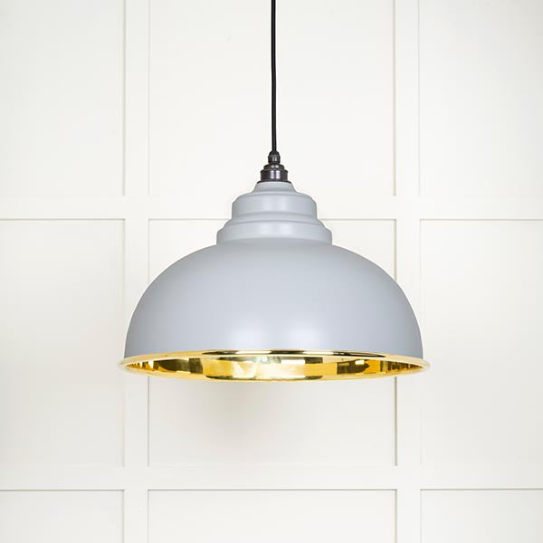 From The Anvil - Harborne Pendant in Birch - Smooth Brass - 49522BI - Choice Handles