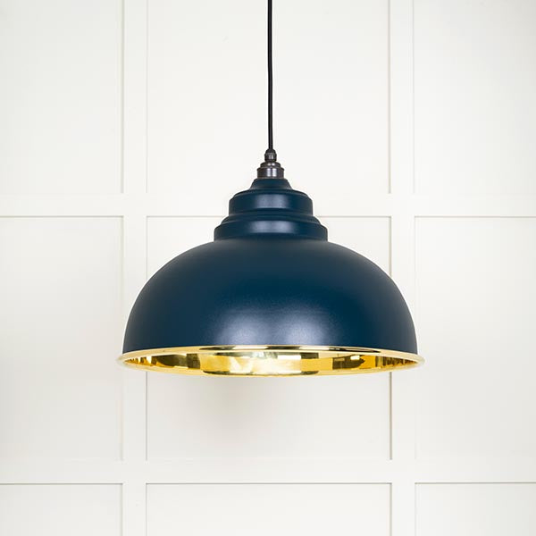 From The Anvil - Harborne Pendant in Dusk - Smooth Brass - 49522DU - Choice Handles