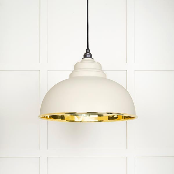 From The Anvil - Harborne Pendant in Teasel - Smooth Brass - 49522TE - Choice Handles