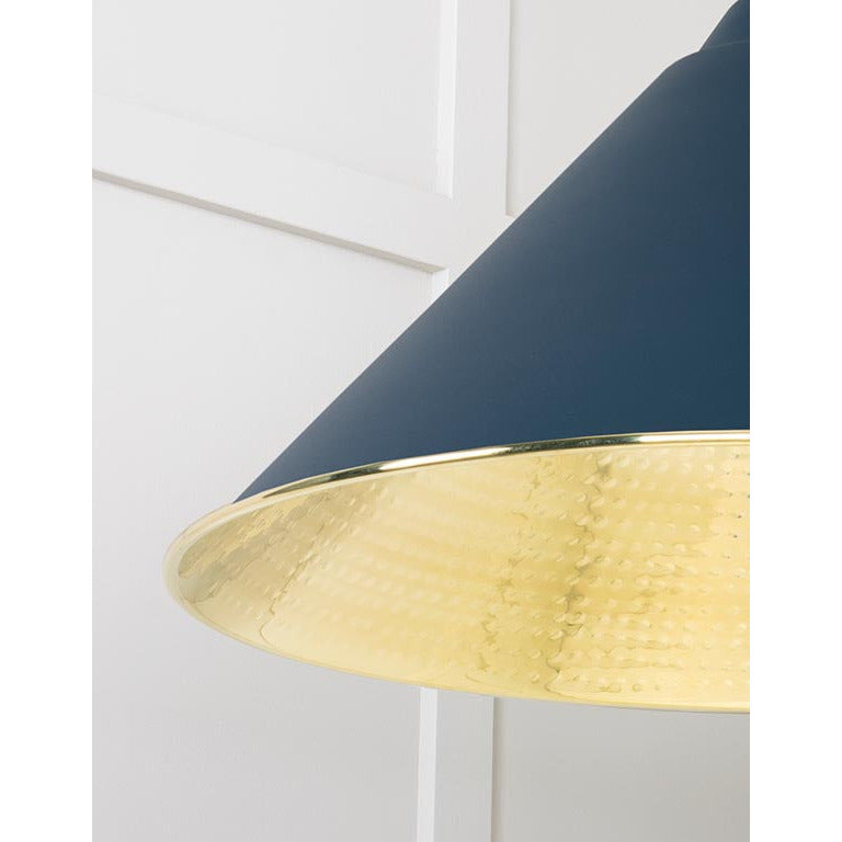 From The Anvil - Hockley Pendant in Dusk - Hammered Brass - 49523DU - Choice Handles