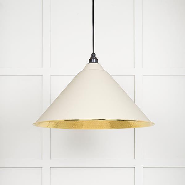 From The Anvil - Hockley Pendant in Teasel - Hammered Brass - 49523TE - Choice Handles