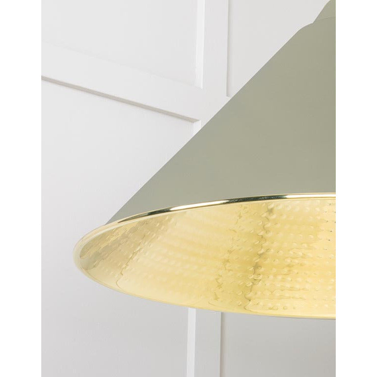 From The Anvil - Hockley Pendant in Tump - Hammered Brass - 49523TU - Choice Handles