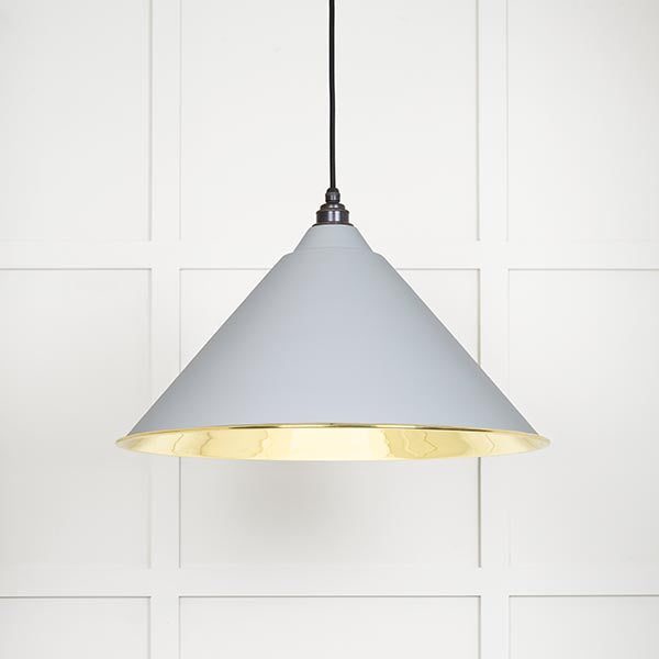 From The Anvil - Hockley Pendant in Birch - Smooth Brass - 49524BI - Choice Handles