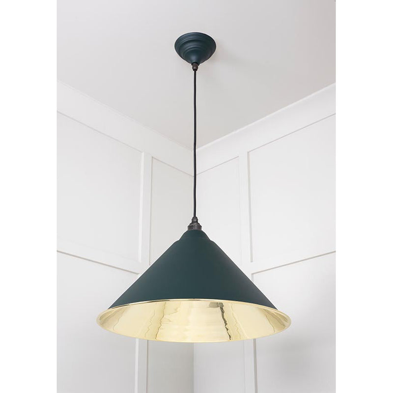 From The Anvil - Hockley Pendant in Dingle - Smooth Brass - 49524DI - Choice Handles