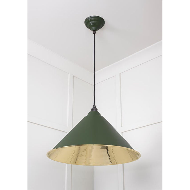 From The Anvil - Hockley Pendant in Heath - Smooth Brass - 49524H - Choice Handles