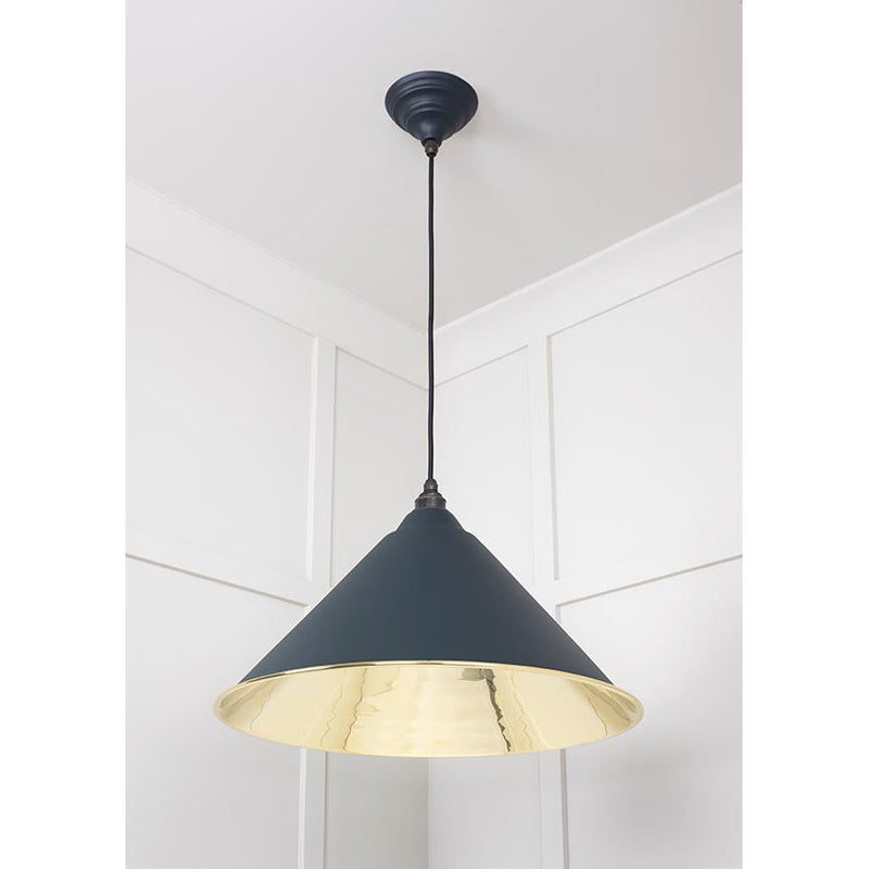 From The Anvil - Hockley Pendant in Soot - Smooth Brass - 49524SO - Choice Handles