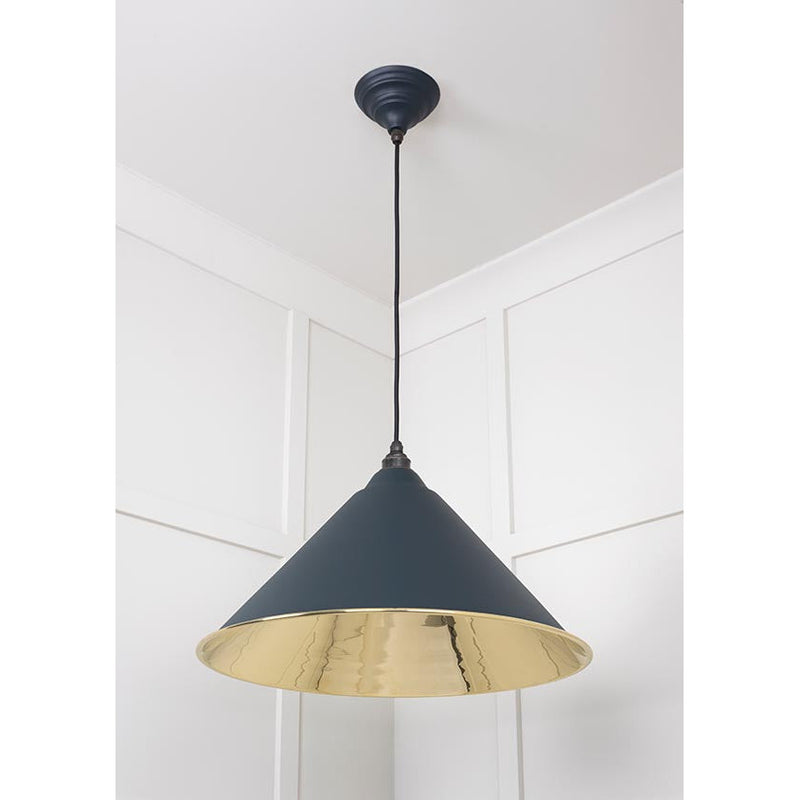 From The Anvil - Hockley Pendant in Soot - Smooth Brass - 49524SO - Choice Handles