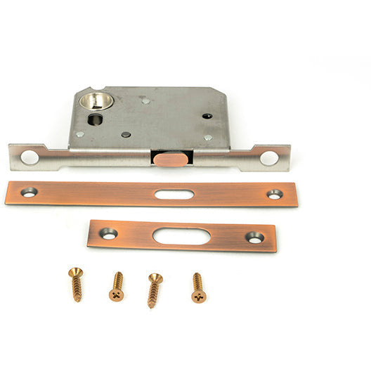 From The Anvil - 50mm Sliding Door Lock - Polished Bronze - 50664 - Choice Handles
