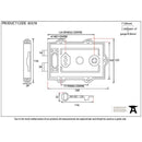 From The Anvil - Davenport Rim Lock - Iron - 83578 - Choice Handles