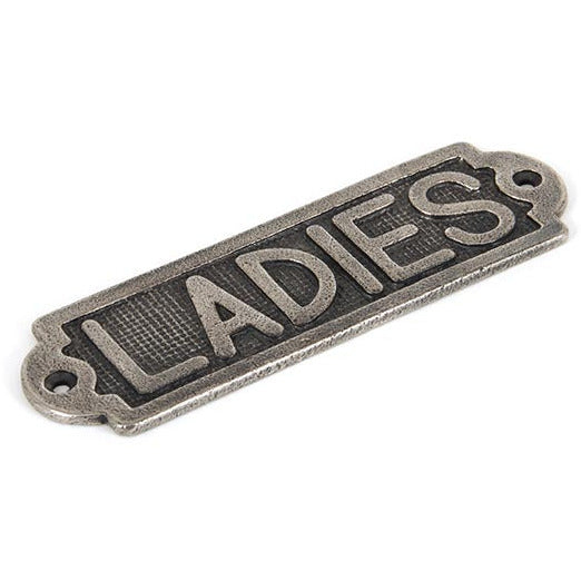 From The Anvil - Ladies Sign - Antique Pewter - 83685 - Choice Handles