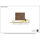 From The Anvil - 1829mm OUM/6 Threshold - Gold - 90207 - Choice Handles