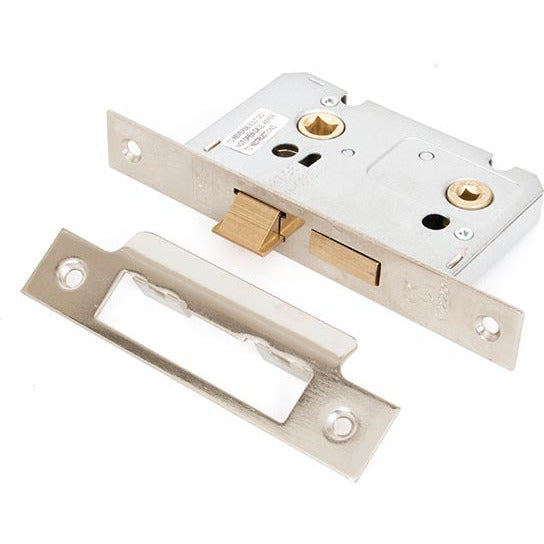 From The Anvil - 2 ½" Bathroom Mortice Lock - Polished Nickel - 91090 - Choice Handles