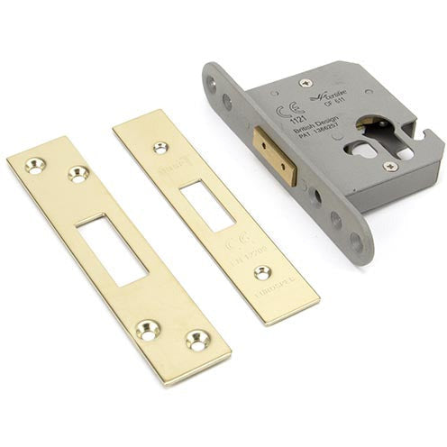 From The Anvil - 3" Euro Profile Dead Lock - PVD Brass - 91849 - Choice Handles