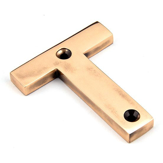 From The Anvil - Letter T - Polished Bronze - 92031T - Choice Handles