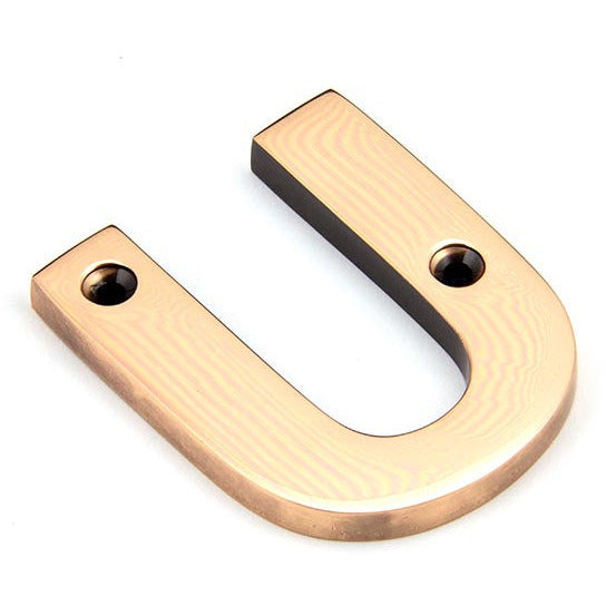 From The Anvil - Letter U - Polished Bronze - 92031U - Choice Handles
