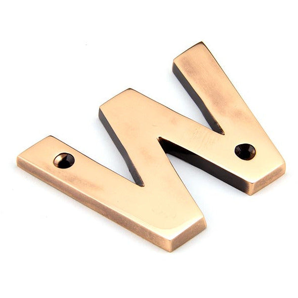 From The Anvil - Letter W - Polished Bronze - 92031W - Choice Handles