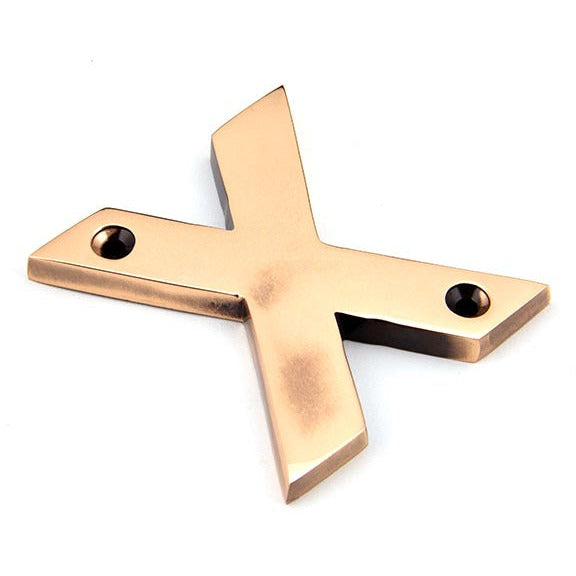 From The Anvil - Letter X - Polished Bronze - 92031X - Choice Handles