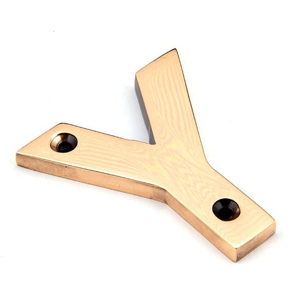 From The Anvil - Letter Y - Polished Bronze - 92031Y - Choice Handles