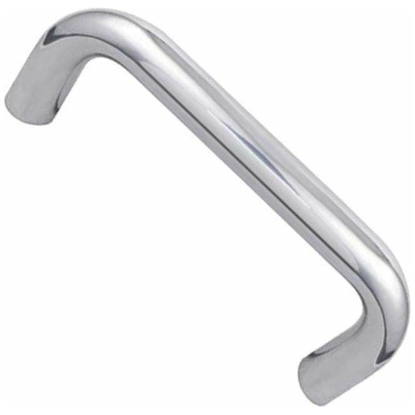 D Shaped Pull Handle 300mm x 22mm dia Bolt Through Fixing - Polished Stainless Steel - JPS122B - Choice Handles
