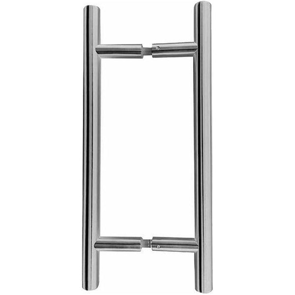 Frelan - Guardsman 25mm Pull Handles 600mm x 450mm, Back To Back Fixing  - Satin Stainless Steel - JSS223B - Choice Handles
