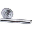 Frelan - Petra Door Handles On Round Rose  - Polished Chrome - JV508PC - Choice Handles