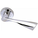 Frelan - Twirl Door Handles On Round Rose  - Polished Chrome - JV502PC - Choice Handles