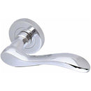 Frelan - Turin Door Handles On Round Rose  - Polished Chrome  - JV550PC - Choice Handles