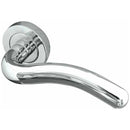 Frelan - Flow Door Handles On Round Rose  - Polished Chrome  - JV630PC - Choice Handles