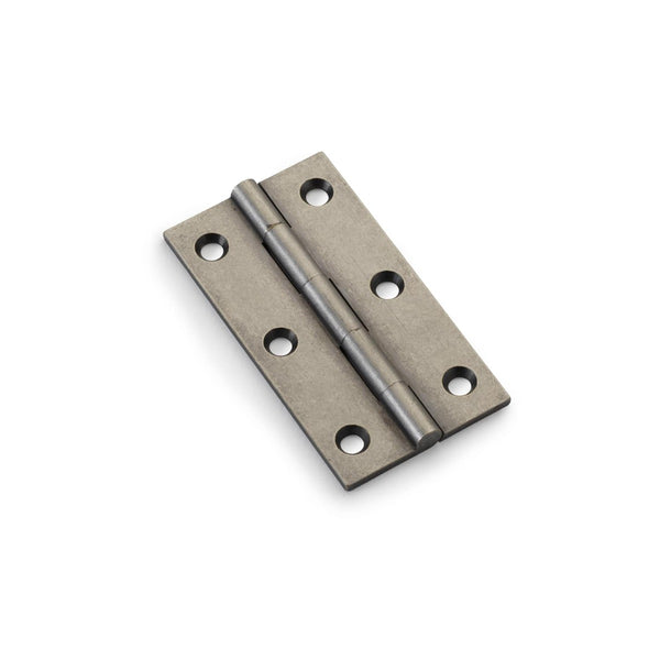 Alexander and Wilks - Heavy Pattern Solid Brass Cabinet Butt Hinge 75mm - Pewter - AW075-CH-PWT - Choice Handles