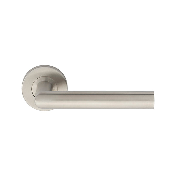 Eurospec - Treviri 19Mm Dia. Mitred Lever On Concealed Fix Sprung Round Rose G201space Satin Stainless Steel - CSL1192SSS/201 - Choice Handles