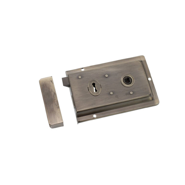 Spira Brass - Iron Rim Lock - Fluted Antique - Antique - 1031ANT