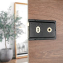 Spira Brass - Iron Rim Lock - Fluted  - Black - 1031BLK - Choice Handles