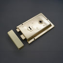 Spira Brass - Iron Rim Lock - Fluted  - Electro Brass - 1031EB - Choice Handles