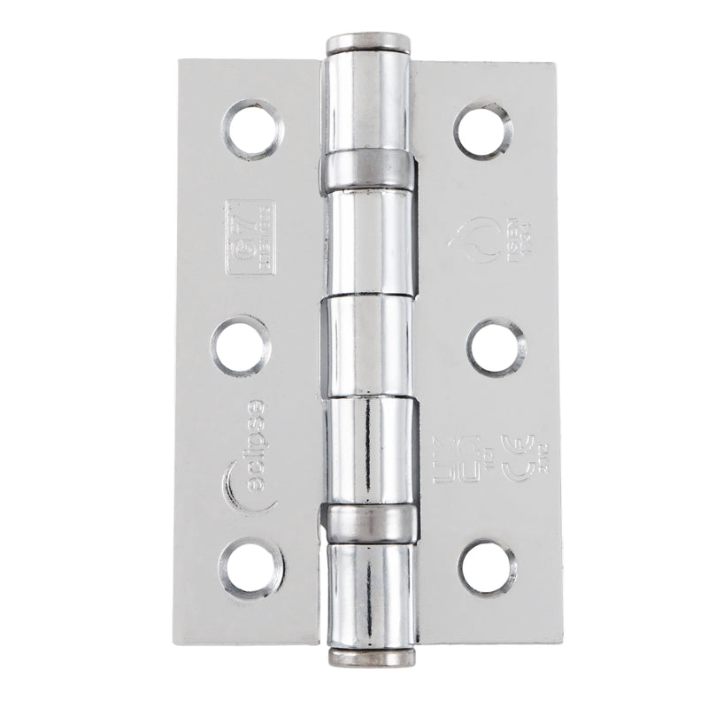 Eclipse - 76x51x2mm Ball Bearing Hinge Grade 7 (Pair) -  Polished Chrome -  14102 - Choice Handles