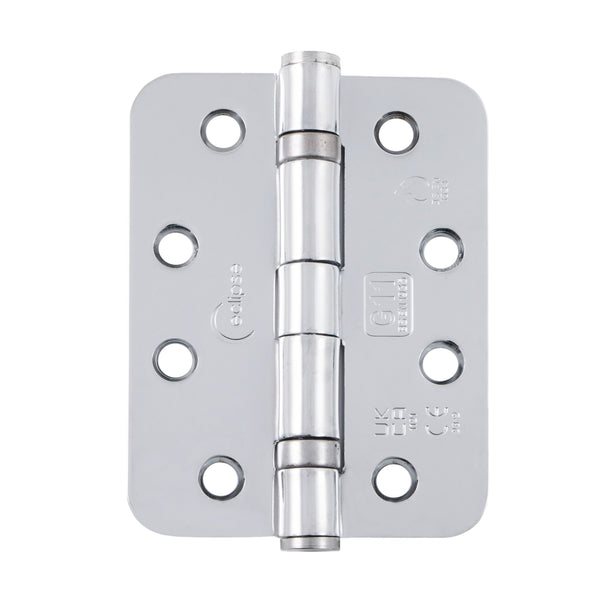 Eclipse - 102x76x2.7mm Ball Bearing Radius Corner Hinge Grade 11 (Pair) -  Polished Chrome -  14105 - Choice Handles