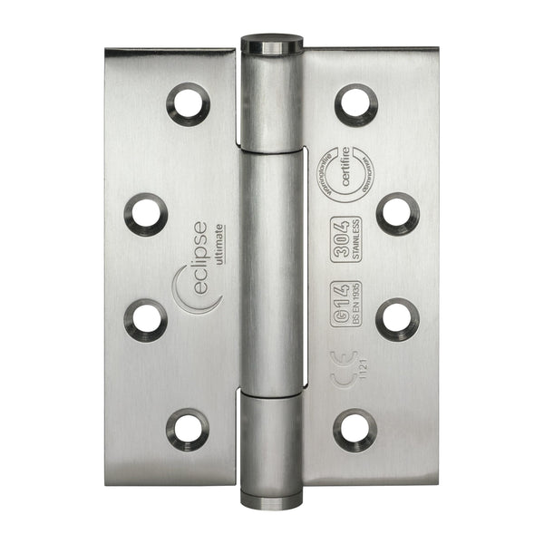 Eclipse - 4x3" Grade 14 Concealed Bearing Hinge  -  Satin Stainless Steel -  14329 - Choice Handles