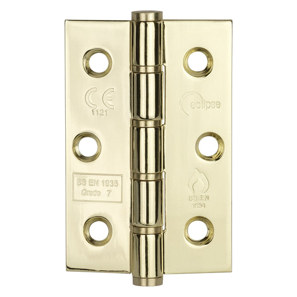 Eclipse - 76x51x2mm Washered Hinge Grade 7 -  Electro Brass -  14826 - Choice Handles