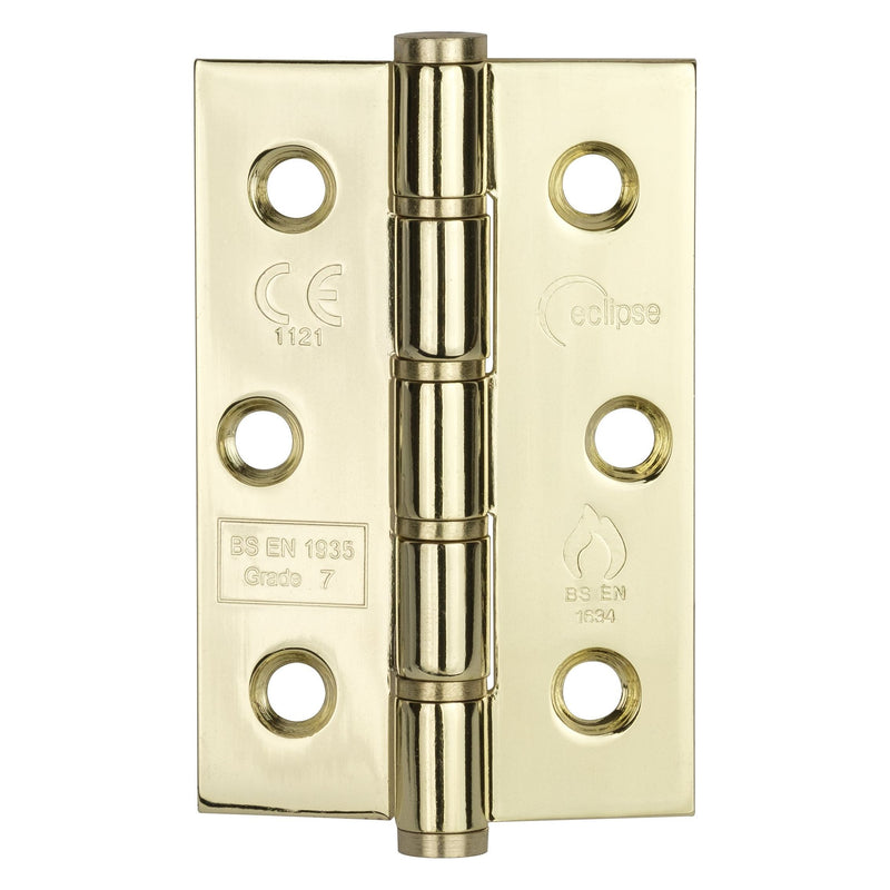 Eclipse - 76x51x2mm Washered Hinge Grade 7 -  Electro Brass -  14826 - Choice Handles