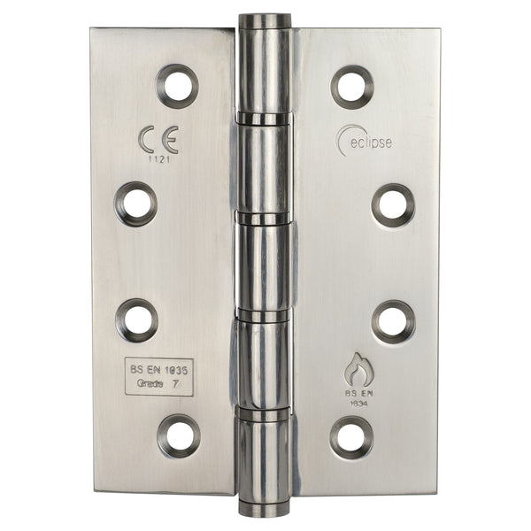 Eclipse - 102x76x2mm Washered Hinge Grade 7 -  Polished Stainless Steel -  14848 - Choice Handles