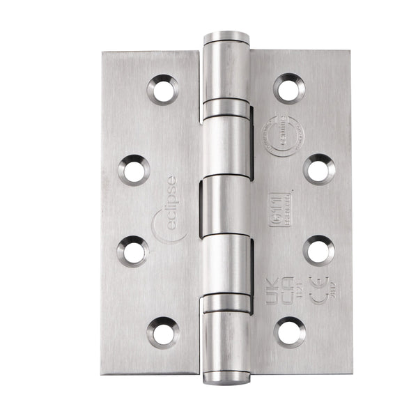 Eclipse - 102x76x3mm Ball Bearing Hinges Grade 13 -  Satin Stainless Steel -  14858 - Pair - Choice Handles