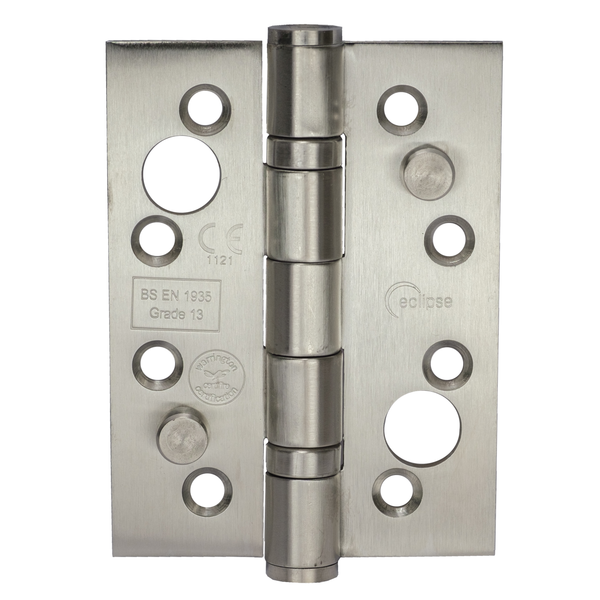 Eclipse - 102x76x3mm Ball Bearing Security Hinge Grade 13 -  Satin Stainless Steel -  14866 - Choice Handles