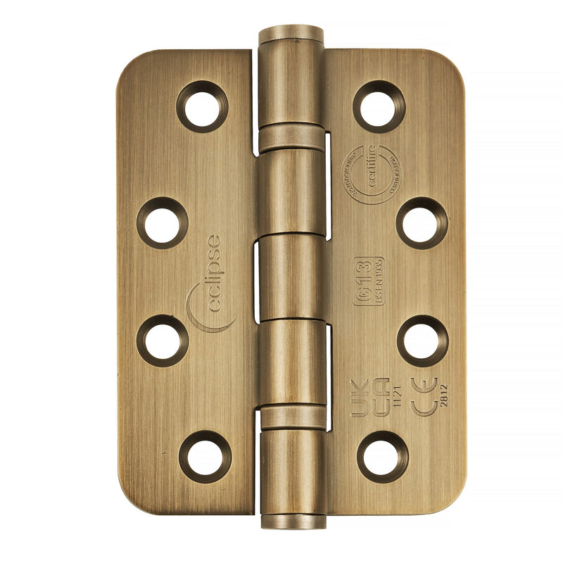 Eclipse - 102x76x3mm Ball Bearing Radius Corner G13 (Pair) -  Matt Anqique Brass -  14869MAB - Choice Handles