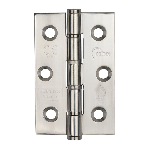 Eclipse - 76x51x2mm Washered Hinge Grade 7 -  Polished Stainless Steel -  14881 - Choice Handles