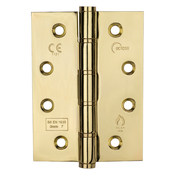 Eclipse - 102x76x2mm Washered Hinge Grade 7 -  Electro Brass -  14886 - Choice Handles