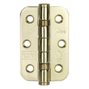 Eclipse - 76x51x2mm Ball Bearing Radius Corner Hinge Grade 7 (Pair) -  Electro Brass -  14907 - Choice Handles