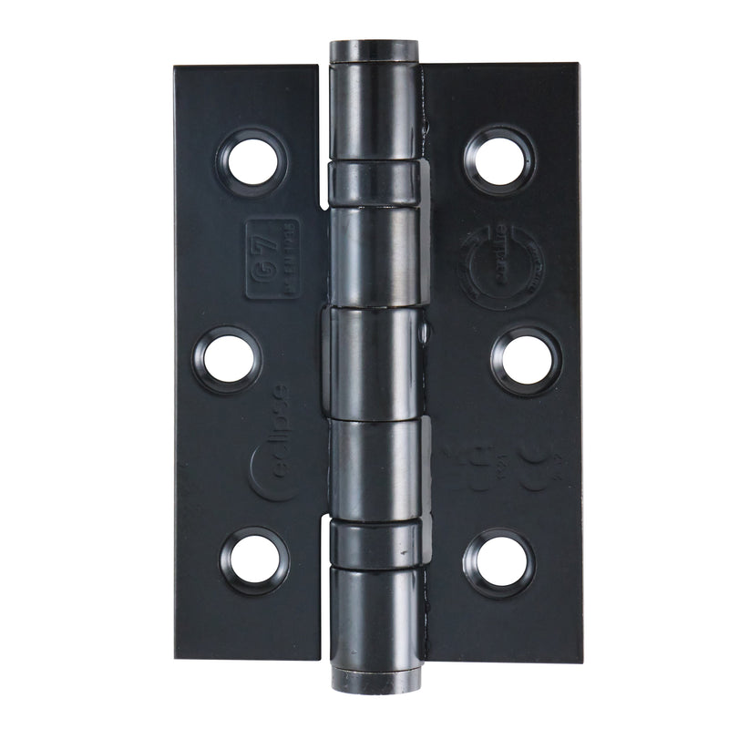 Eclipse - 76x51x2mm Ball Bearing Hinges Grade 7 -  Matt Black -  14917 - Pair - Choice Handles