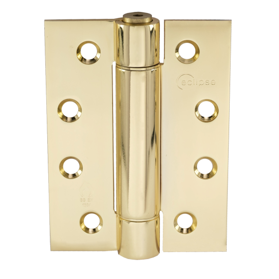 Eclipse - 102x76x3mm Single Action Spring Hinge FD60 (Pair) -  Electro Brass -  14924 - Choice Handles