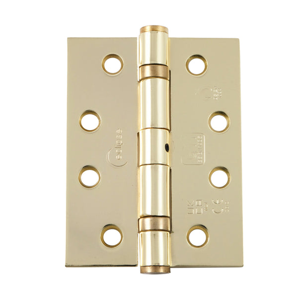 Eclipse - 102x76x2.7mm Ball Bearing Hinge Grade 11 (Pair) -  Electro Brass -  14933 - Choice Handles