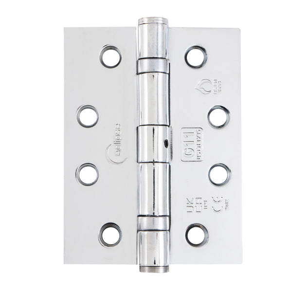 Eclipse - 102x76x2.7mm Ball Bearing Hinge Grade 11 (Pair) -  Polished Chrome -  14934 - Choice Handles