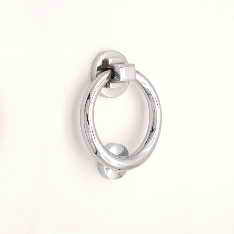 Spira Brass - Ring Door Knocker 110mm  - Polished Chrome - SB4104PC - Choice Handles